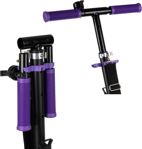 Skladacia mestská kolobežka pre deti s veľkými kolesami (200 mm) – fialová
