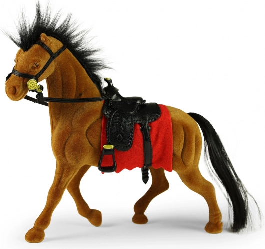 plyšový kôň s výstrojom 16 cm