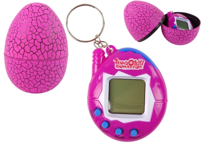 Tamagotchi v ružovom vajíčku elektronická hra so zvieratkom