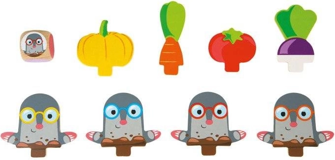 Pestrofarebné postavičky krtkov