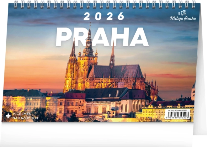 Stolný kalendár Praha 2026