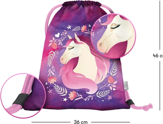 BAAGL školská sada Zippy plus Kôň - aktovka, peračník, sáčok