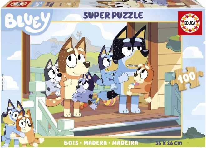 Educa drevené puzzle Bluey 100 dielikov