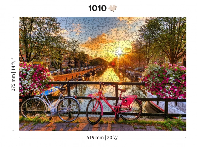 Drevené puzzle Kola v Amsterdame 2v1