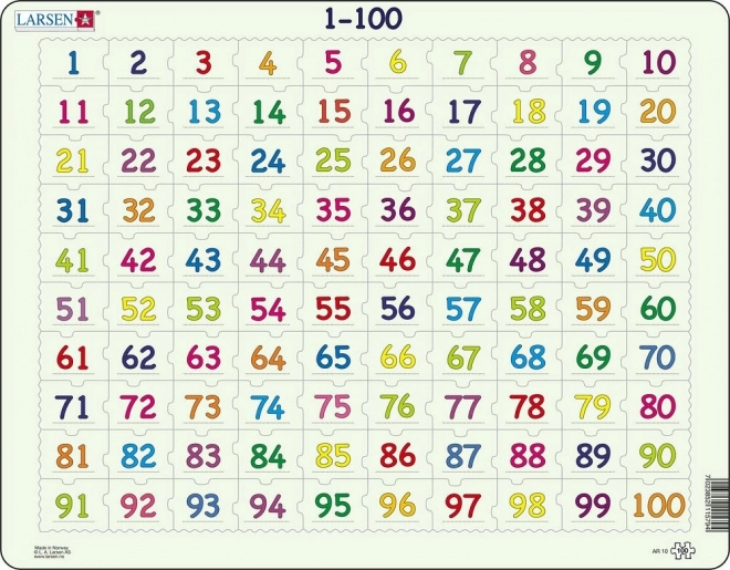 Puzzle Počítanie do 100