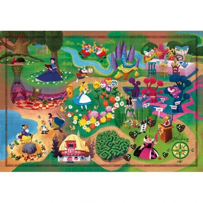 Puzzle 1000 Kusov Disney Maps Alice