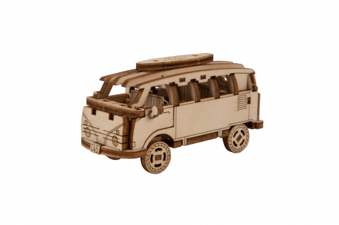 Drevené 3D puzzle Superfast retro minibus