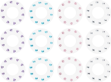 180 kryštálikov v rôznych tvaroch a farbách