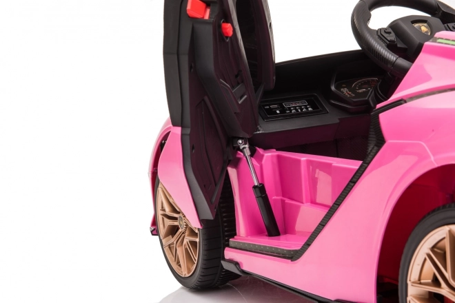 Lamborghini SIAN detské auto na batériu s ovládačom – Ružové