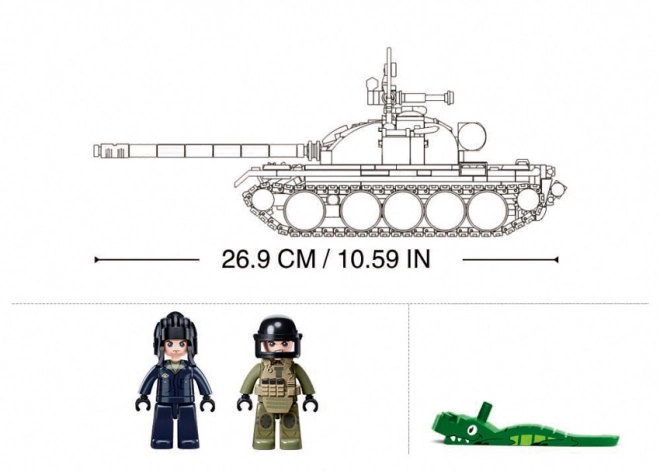 Stavebnica Sluban Stredný Tank 3v1