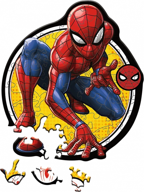 Drevené puzzle junior Spiderman 50 dielikov