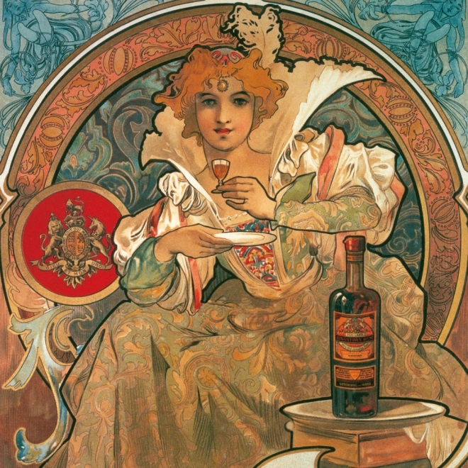 Poznámkový kalendár Alfons Mucha 2026