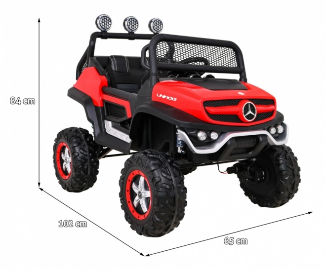 Mercedes Benz Unimog pre deti terénny červený