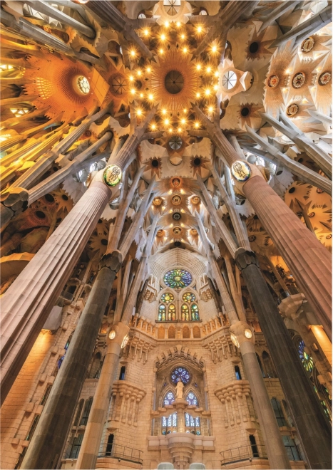 Puzzle Sagrada Familia Interiér Barcelona
