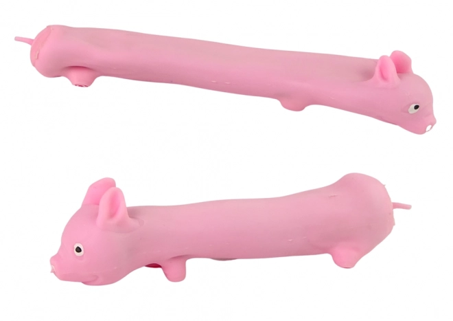 Elastická ružová hračka squishy prasa