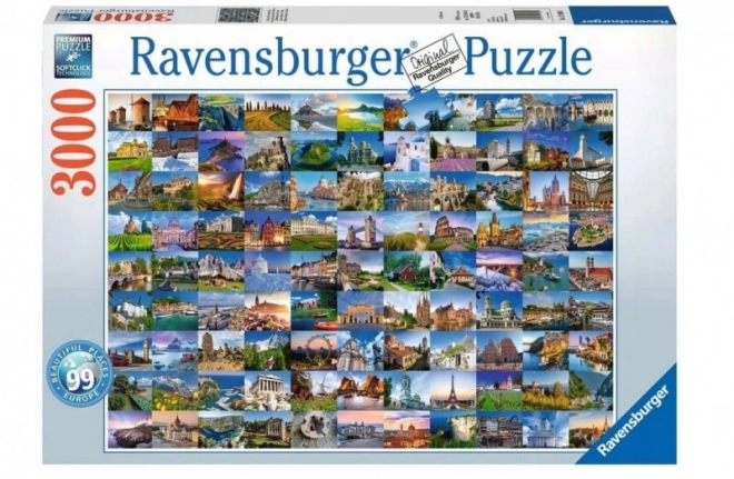 Ravensburger Puzzle 99 krásnych miest Európy 3000 dielikov