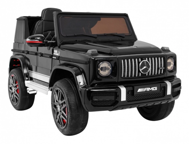 Čierny Mercedes AMG G63 pre deti s lakom
