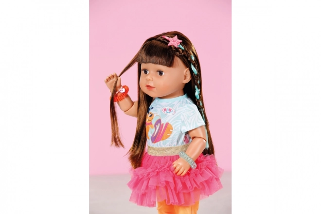 Staršia sestrička BABY born Play & Style, brunetka, 43 cm