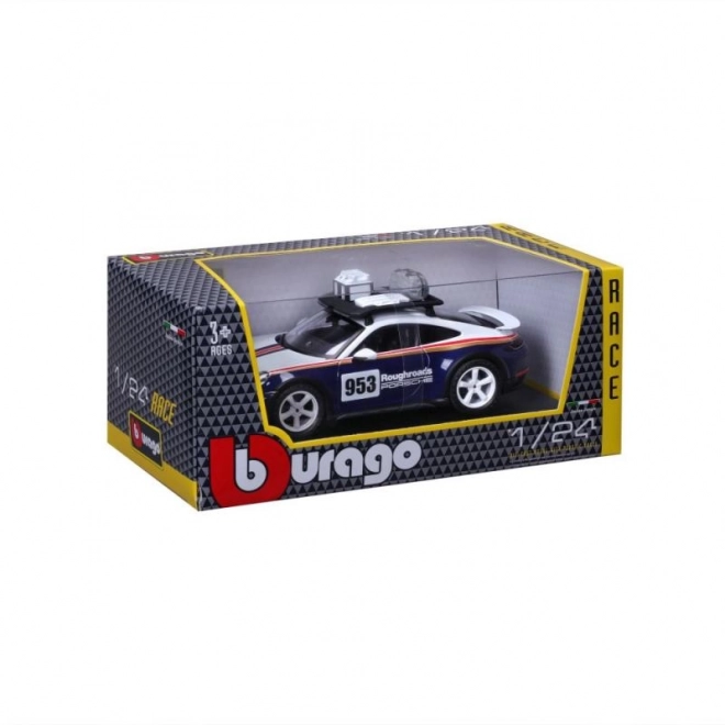 Bburago závodný model Porsche 911 Dakar modrý