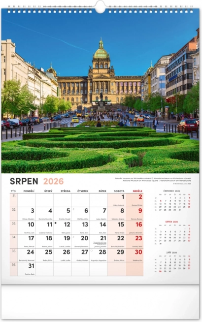 Nástenný kalendár Praha 2026