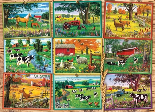 Puzzle Pohľady z farmy 1000 dielikov
