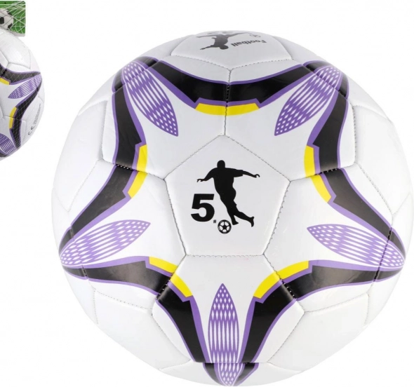 Fialovo-biely futbalová lopta 23 cm