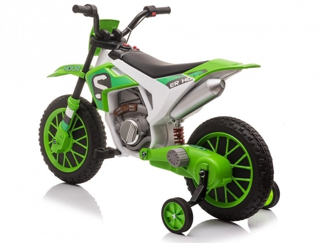 Zelená elektrická motorka