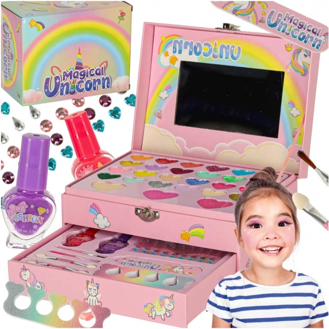 Detský kozmetický set na líčenie a nechty Jednorožec
