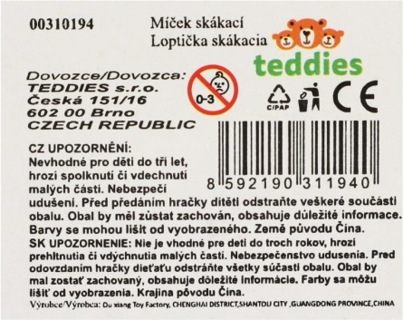 Penová skákacia loptička s motívom vesmíru 7 cm
