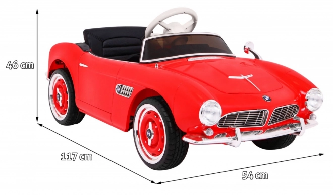 Detské elektrické auto BMW 507 Retro červené