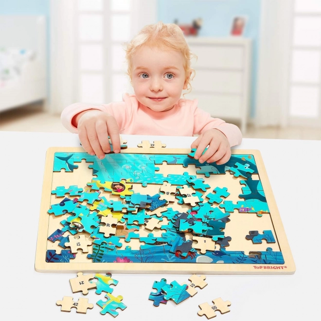 TOP BRIGHT Drevené puzzle Morský svet