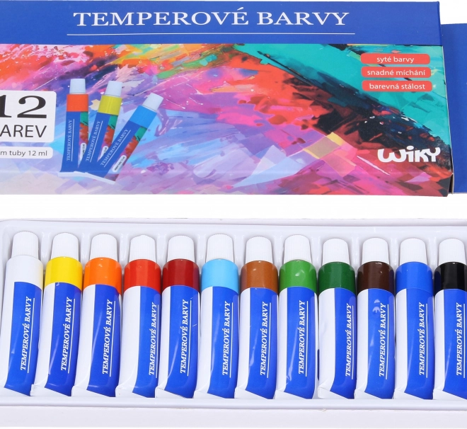 Temperové farby kovový set 12×12 ml