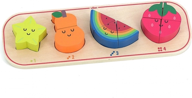Vkladacie Puzzle Učím sa Počítať Ovocie Sarah Betz