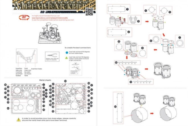 Metal Earth 3D Puzzle Bicie Súprava