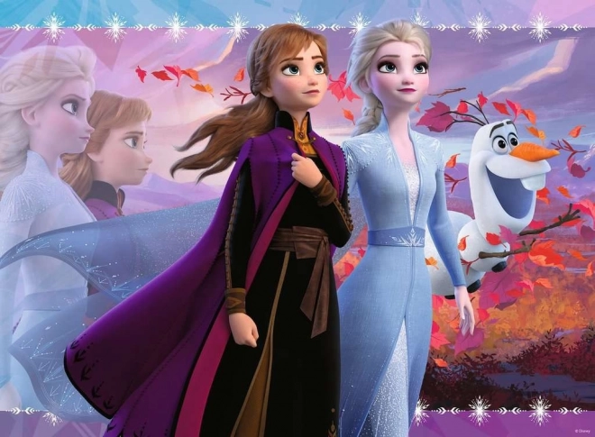 Trblietavé puzzle Frozen 2 XXL 100 dielikov