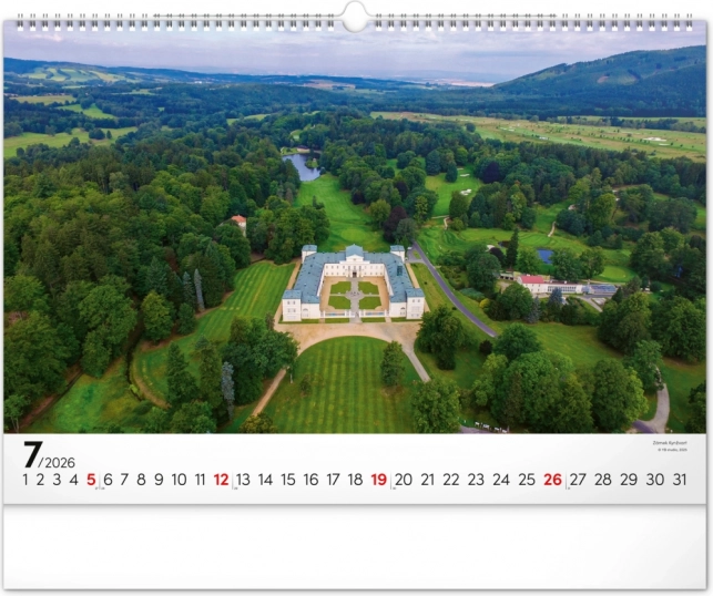 Nástenný kalendár Panoramata Česka 2026