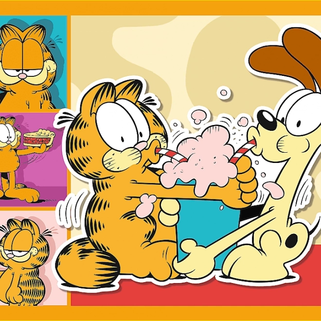 Puzzle TREFL Garfield miluje lasagne 4v1