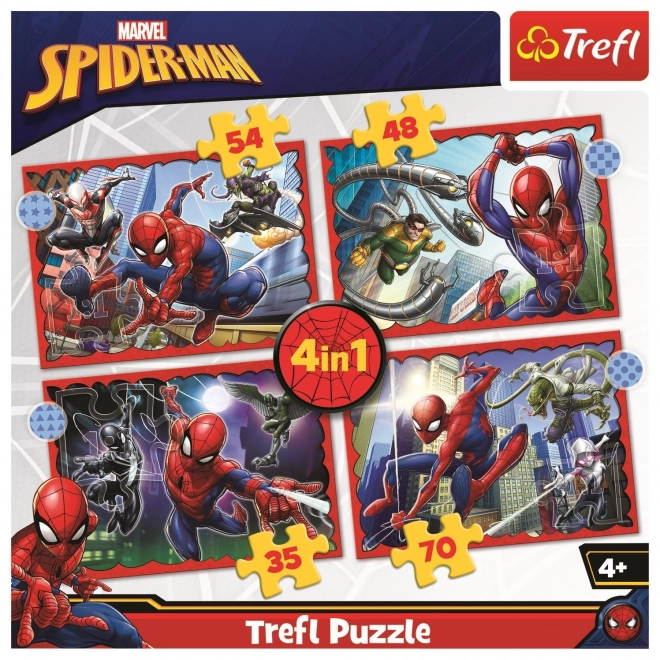 Trefl Puzzle Hrdinný Spiderman 4v1