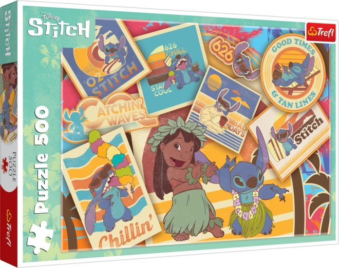 Puzzle Lilo a Stitch: Pečiatky 500 dielikov