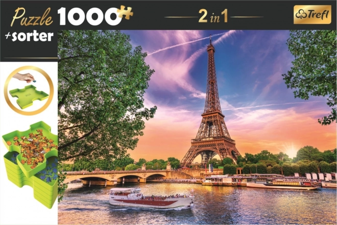 Puzzle s triedičom 2v1 Eiffelova veža, Paríž 1000 dielikov