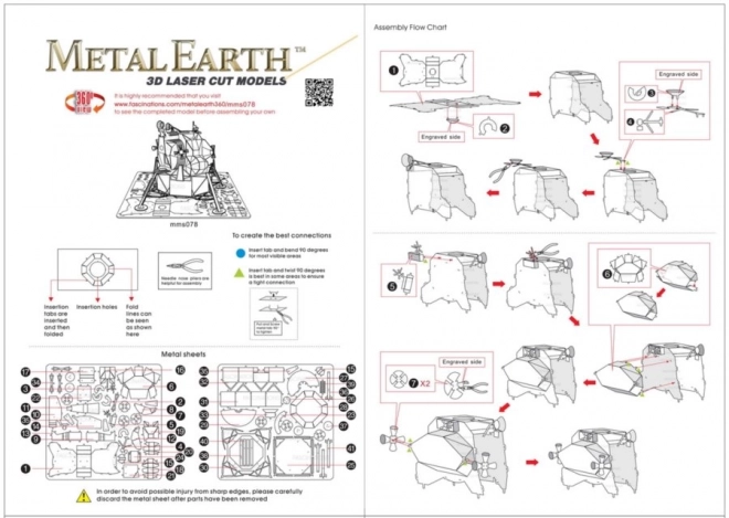 Metal Earth 3D puzzle Lunárny modul Apollo