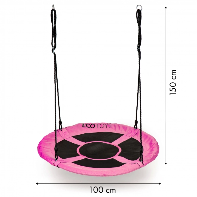 Záhradná hojdačka čapí hniezdo 100 cm sivá