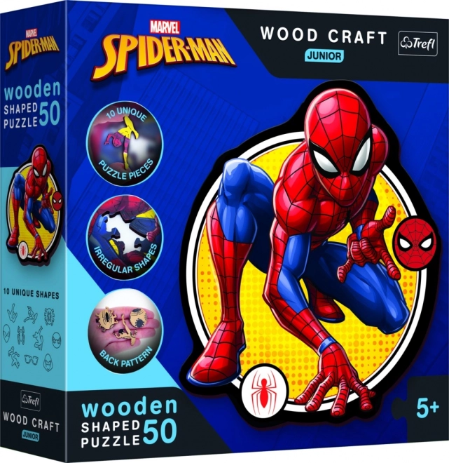 Drevené puzzle junior Spiderman 50 dielikov