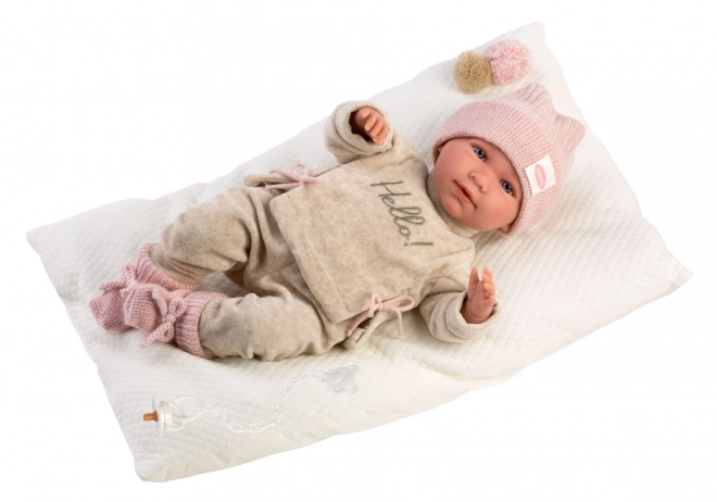 Llorens 74020 NEW BORN - realistická bábika so zvukmi a mäkkým látkovým telom - 42 cm