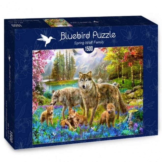 Puzzle vlčia svorka na jar 1500 dielikov