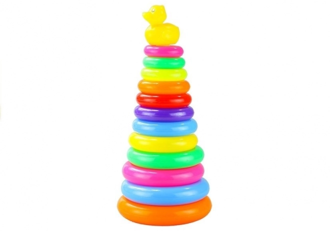 Klasická farebná pyramída s krúžkami pre deti 40 cm