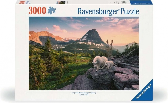 Ravensburger puzzle Alpská koza s mláděťom 3000 dielikov