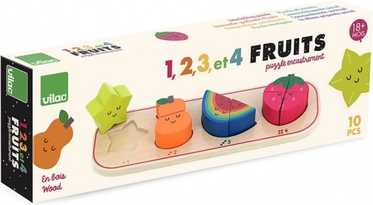 Vkladacie Puzzle Učím sa Počítať Ovocie Sarah Betz