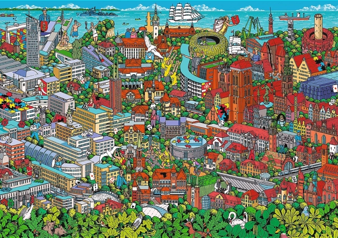 Trefl Puzzle Premium Plus Zdieľaj chvíle: Trojmesto 1000 dielikov