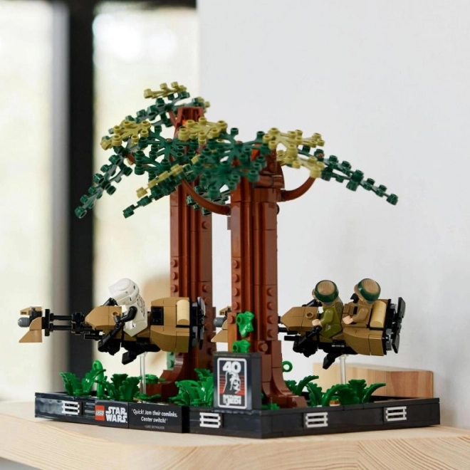 Lego Star Wars Honička spídrů na planéte Endor – diorama